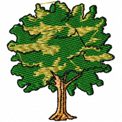 Flowers And Tree Embroidery Design 12